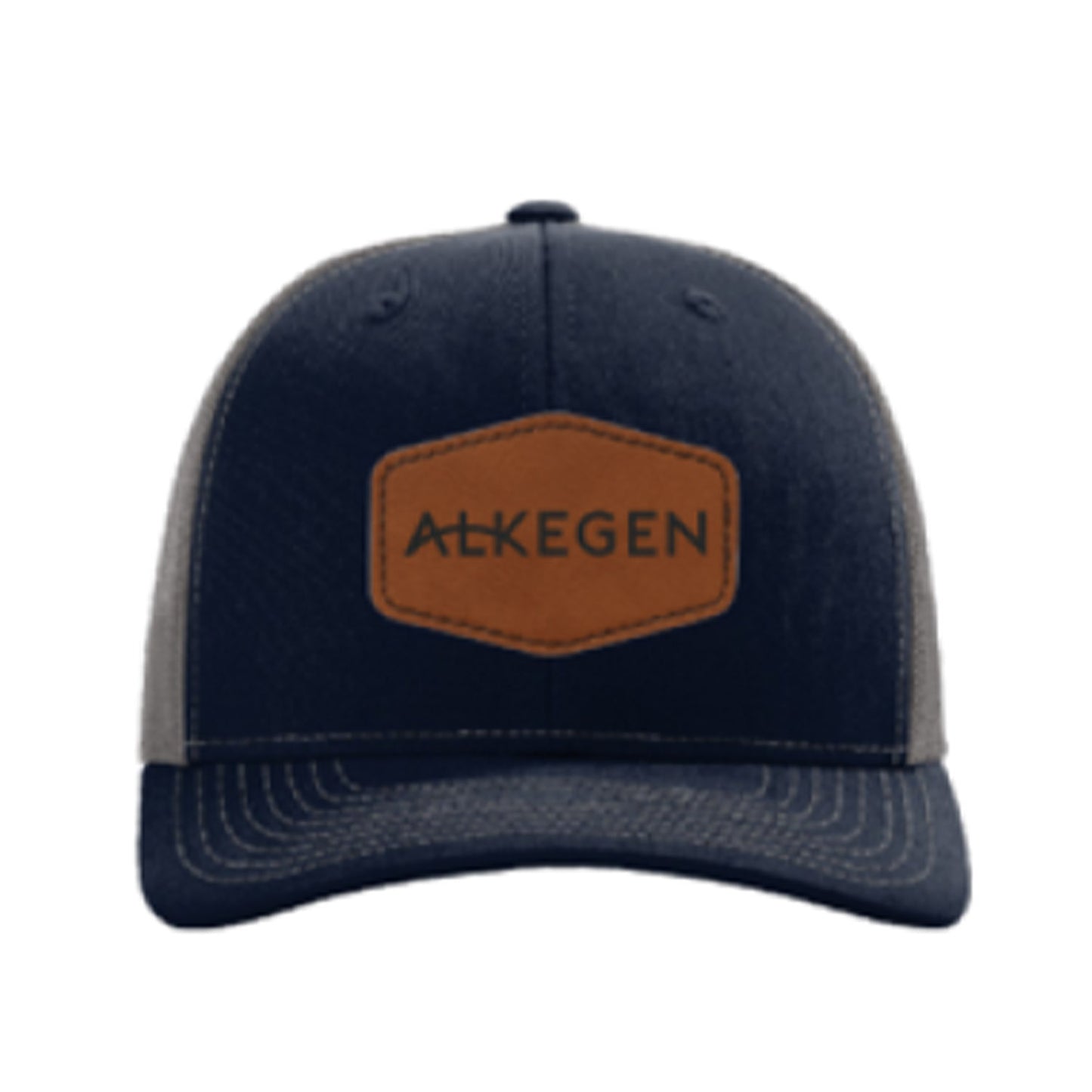 Richardson Trucker Cap with Brown Leather Patch